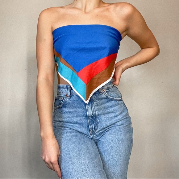 Princess Polly Tops - vintage 60s scarf top